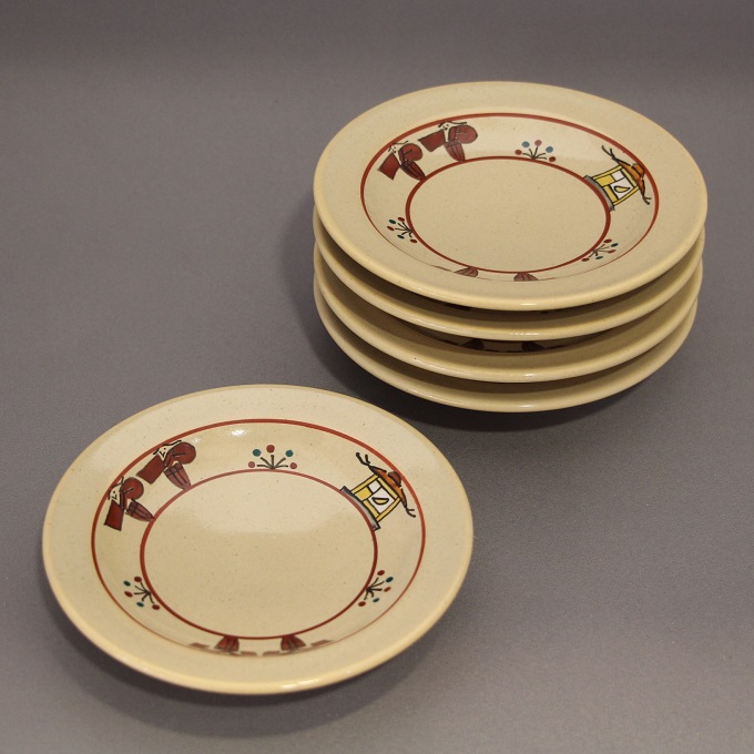 奈良絵銘々皿（5枚組）