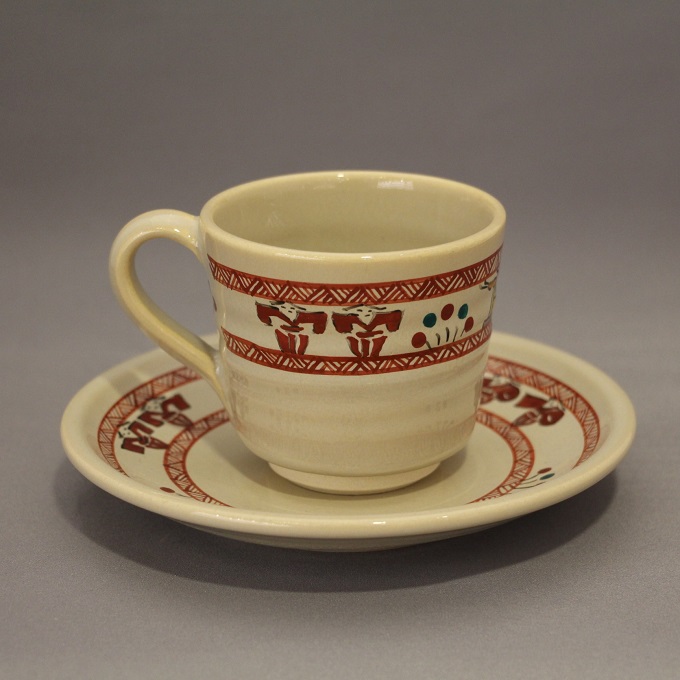 奈良絵コーヒー茶盌(1組)